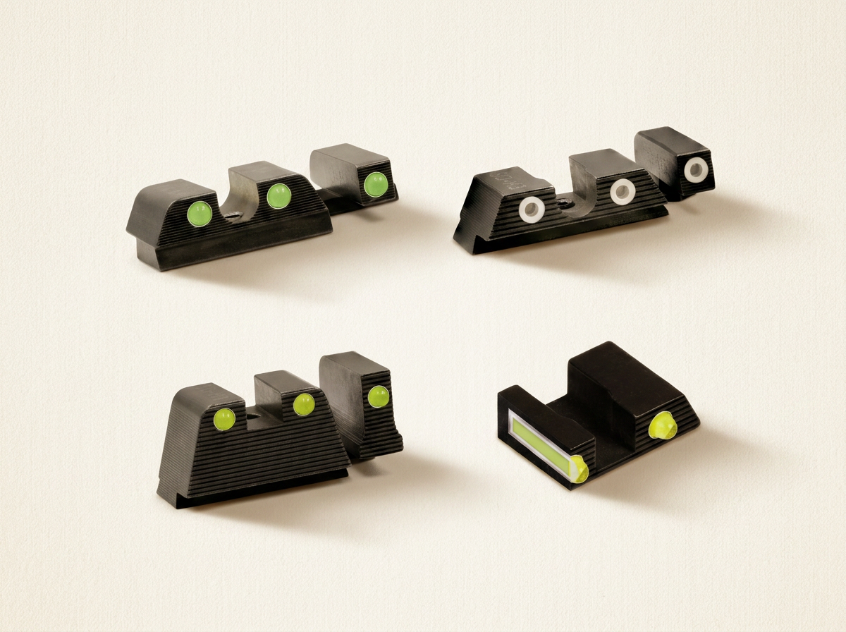 Onguard Sights Makro-Produktfotografie — PLP und Classic Tritium Night Sights Onguard Sights Makro-Produktfotografie — PLP und Classic Tritium Night Sights